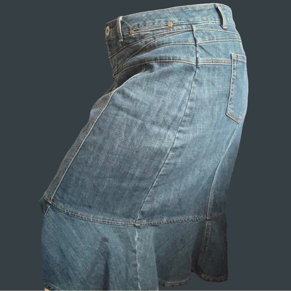 Mermaid Skirt Flare MIDI Denim 18W Midi Slip skirt - Picture 3 of 11